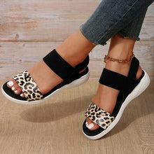 Load image into Gallery viewer, PU Leather Open Toe Low Heel Sandals
