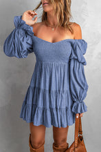Load image into Gallery viewer, Smocked Off-Shoulder Tiered Mini Dress