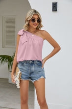 Load image into Gallery viewer, Tied One-Shoulder Sleeveless Top