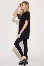 Load image into Gallery viewer, Zenana Full Size Short Sleeve Slit T-Shirt and Leggings Lounge Set