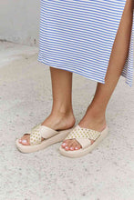 Load image into Gallery viewer, Forever Link Studded Cross Strap Sandals in Cream
