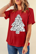 Load image into Gallery viewer, Christmas Tree Graphic Short Sleeve T-Shirt