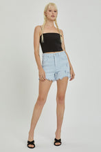 Load image into Gallery viewer, RISEN Full Size High Rise Distressed Detail Denim Shorts