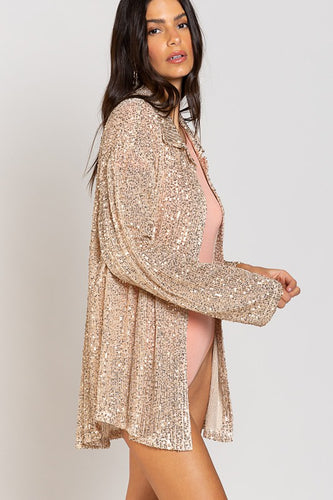 NYE Sequin Long Sleeve Shirt