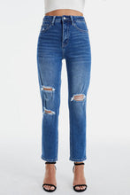 Load image into Gallery viewer, BAYEAS Full Size Distressed High Waist Mom Jeans