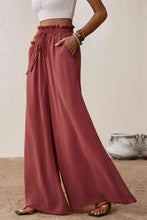 Load image into Gallery viewer, Smocked Paperbag Waist Wide Leg Pants