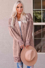 Load image into Gallery viewer, Woven Right Heathered Open Front Longline Cardigan