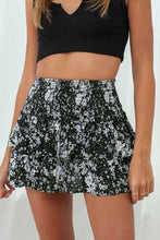 Load image into Gallery viewer, Printed Frill Trim Smocked Mini Skirt