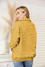 Load image into Gallery viewer, Ninexis Full Size Quarter-Button Collared Sweatshirt