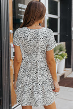 Load image into Gallery viewer, Printed Tie Front Tiered Mini Dress