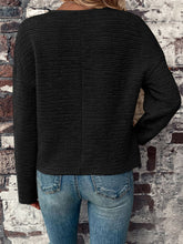 Load image into Gallery viewer, Textured Round Neck Dropped Shoulder Top