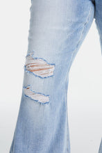 Load image into Gallery viewer, BAYEAS Full Size Distressed Raw Hem High Waist Flare Jeans