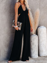 Load image into Gallery viewer, Halter Neck Wide Leg Jumpsuit