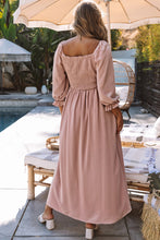Load image into Gallery viewer, Smocked Flounce Sleeve Maxi Dress