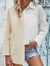 Load image into Gallery viewer, Two-Tone Contrast Drop Shoulder Shirt