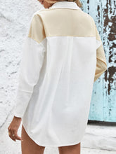 Load image into Gallery viewer, Two-Tone Contrast Drop Shoulder Shirt