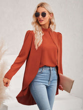 Load image into Gallery viewer, Long Puff Sleeve High-Low Blouse