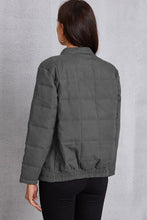 Load image into Gallery viewer, Zip Up Mock Neck Pocketed Jacket