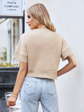 Load image into Gallery viewer, Round Neck Short Sleeve Knit Top