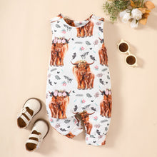 Load image into Gallery viewer, Baby Animal Print Round Neck Sleeveless Jumpsuit
