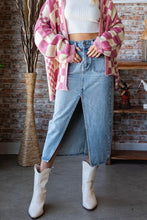 Load image into Gallery viewer, Veveret Slit Mid Rise Waist Denim Skirt