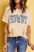 Load image into Gallery viewer, Round Neck Short Sleeve HOWDY Graphic Tee