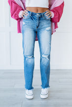 Load image into Gallery viewer, RISEN Head Over Heels Distressed Straight Leg Jeans