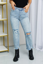 Load image into Gallery viewer, RISEN Full Size Distressed Fringe Hem Cropped Jeans