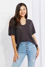 Load image into Gallery viewer, Zenana Full Size Spring It On Keyhole Jacquard Sweater in Gray
