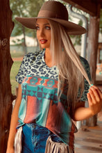 Load image into Gallery viewer, Leopard Serape Print V Neck T-shirt