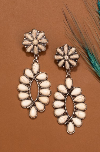 Ivory Flower Earrings
