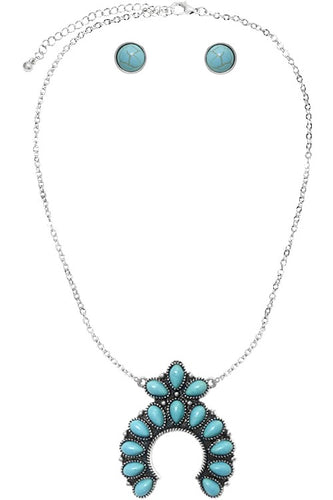 Arealla Squash Blossom Pendant Necklace