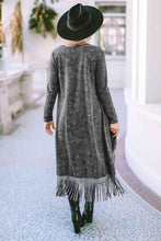 Load image into Gallery viewer, Fringe Detail Long Sleeve Cardigan