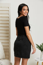 Load image into Gallery viewer, SHOPIRISBASIC Headin&#39; Downtown Embellished Denim Mini Skirt