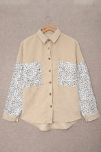 Load image into Gallery viewer, Leopard Corduroy Dropped Shoulder Jacket