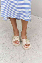 Load image into Gallery viewer, Forever Link Studded Cross Strap Sandals in Cream