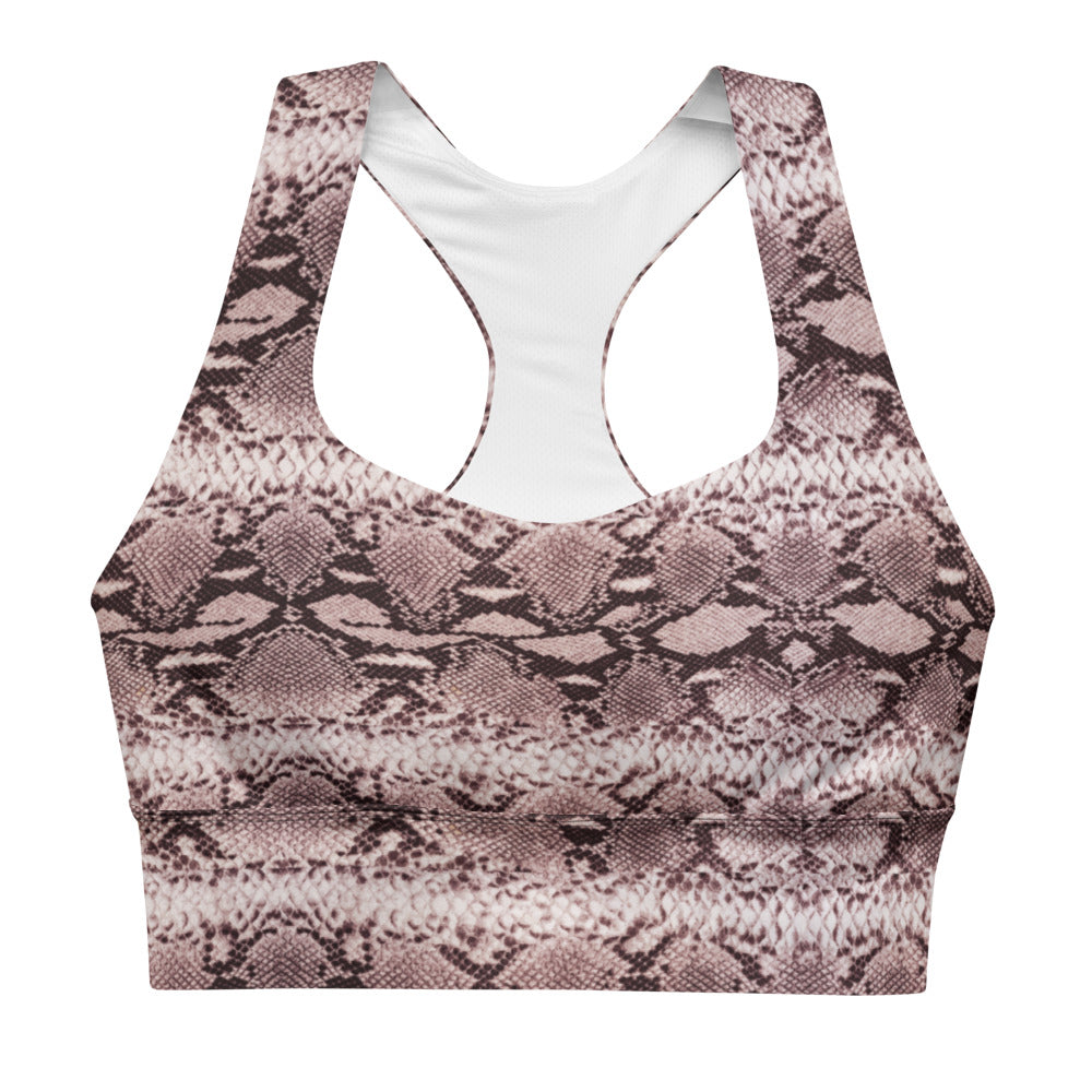 Snake Print Longline sports bra – The Cactus Brand