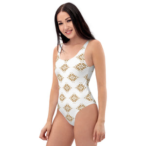 Gold Aztec One-Piece Swimsuit