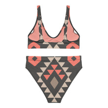 Load image into Gallery viewer, Pink Aztec High-Waisted Bikini