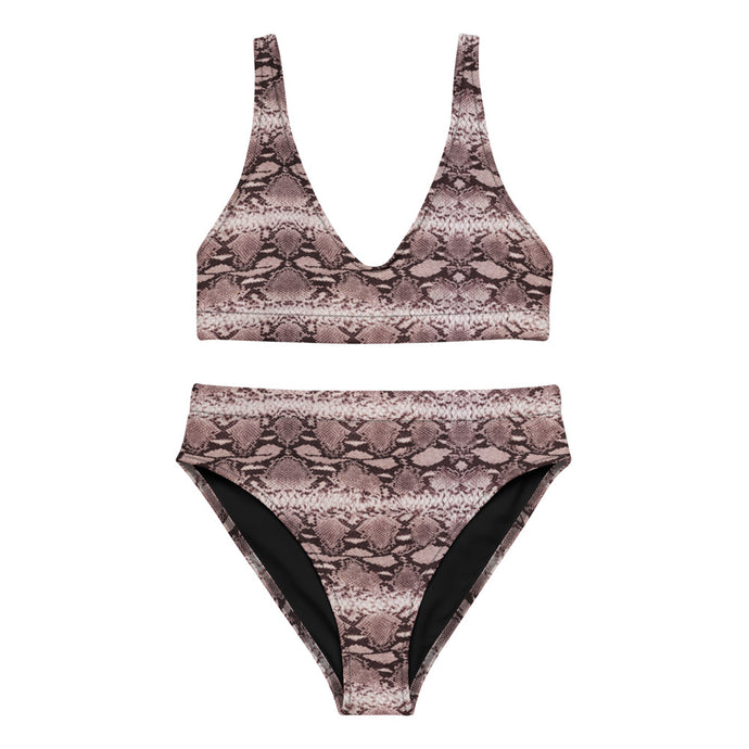 Snake Print high-waisted bikini