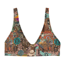 Load image into Gallery viewer, Western Turquoise Junkie padded bikini top