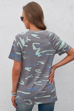 Load image into Gallery viewer, Leopard V-Neck Tee with Pocket