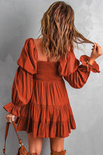 Load image into Gallery viewer, Smocked Off-Shoulder Tiered Mini Dress
