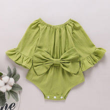 Load image into Gallery viewer, Baby Girl Bow Detail Flounce Sleeve Bodysuit