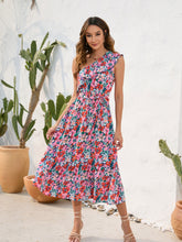 Load image into Gallery viewer, Ruffled Printed One Shoulder Midi Dress