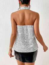 Load image into Gallery viewer, Sequin Halter Neck Tank