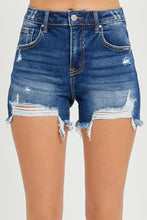 Load image into Gallery viewer, RISEN Full Size High Rise Distressed Denim Shorts