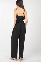 Load image into Gallery viewer, VERY J Pintuck Detail Woven Sleeveless Jumpsuit