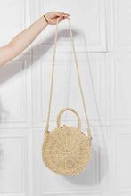 Load image into Gallery viewer, Justin Taylor Feeling Cute Rounded Rattan Handbag in Ivory
