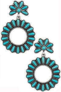 Circle Turquoise Earrings
